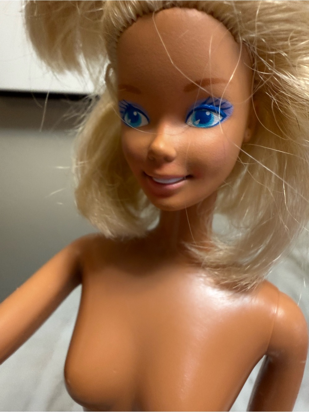 Barbie Mattel Vintage Blonde Hair Blue Eyes Doll Nude